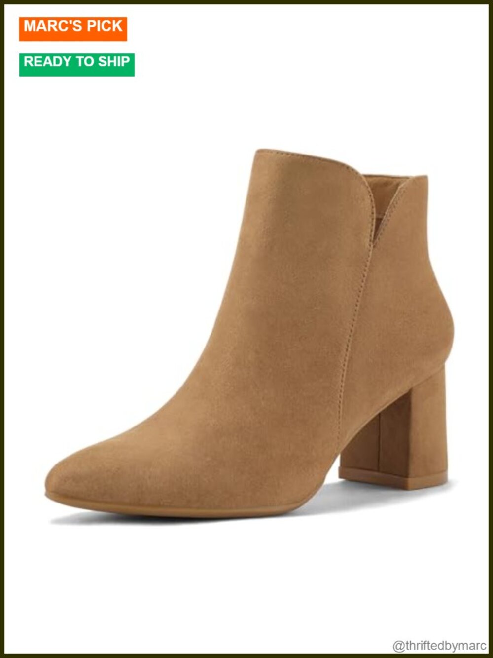 Women's Ankle Boots Chunky Block Heel Pointed Toe Dressy Booties